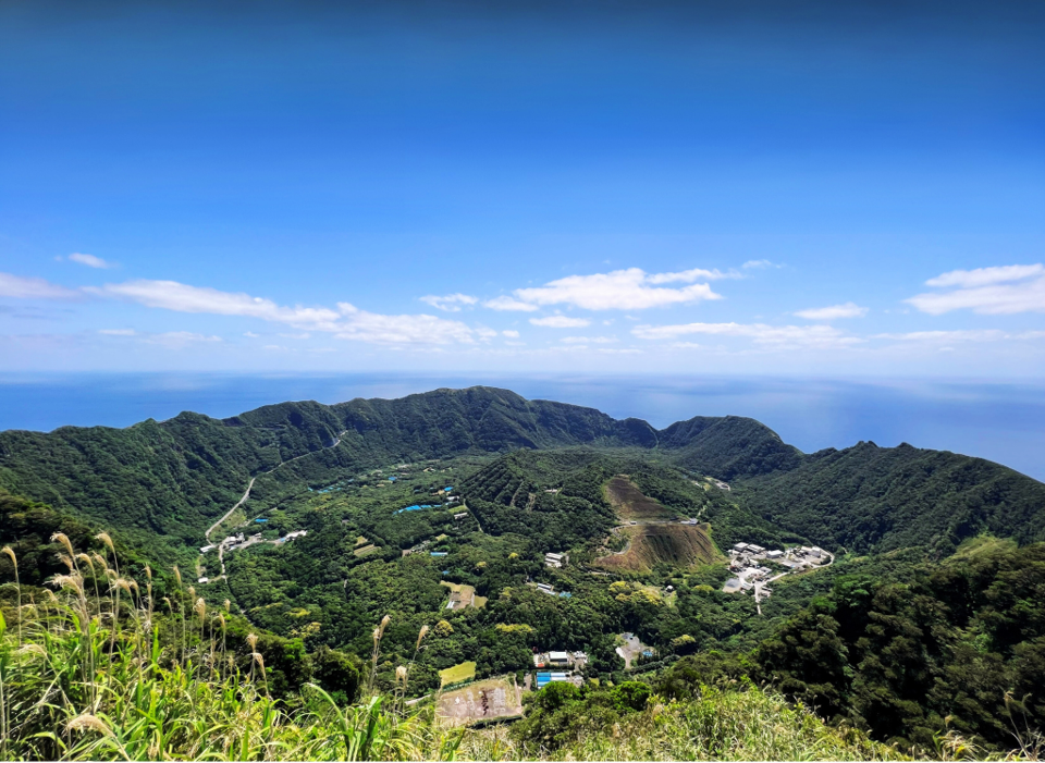 Double caldera view from Otonbu in Aogashima island