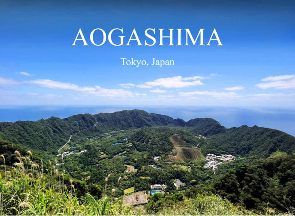 Double caldera view from Otonbu in Aogashima island